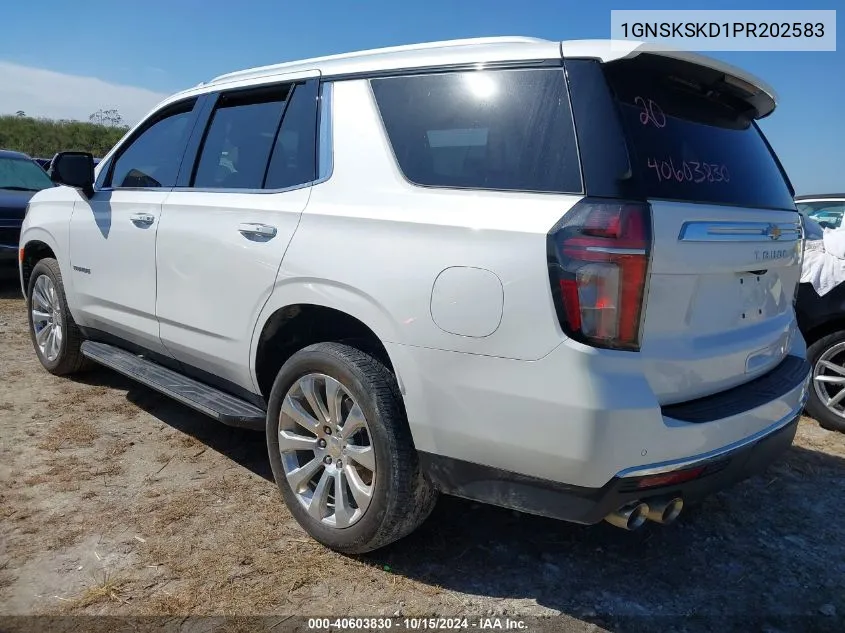 2023 Chevrolet Tahoe 4Wd Premier VIN: 1GNSKSKD1PR202583 Lot: 40603830