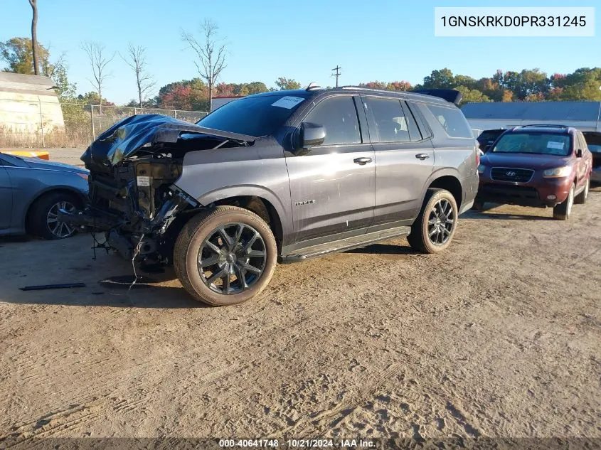 2023 Chevrolet Tahoe K1500 Rst VIN: 1GNSKRKD0PR331245 Lot: 40641748