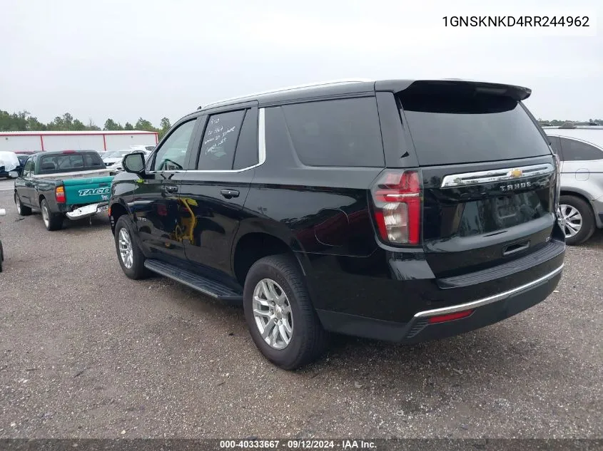 1GNSKNKD4RR244962 2024 Chevrolet Tahoe K1500 Lt