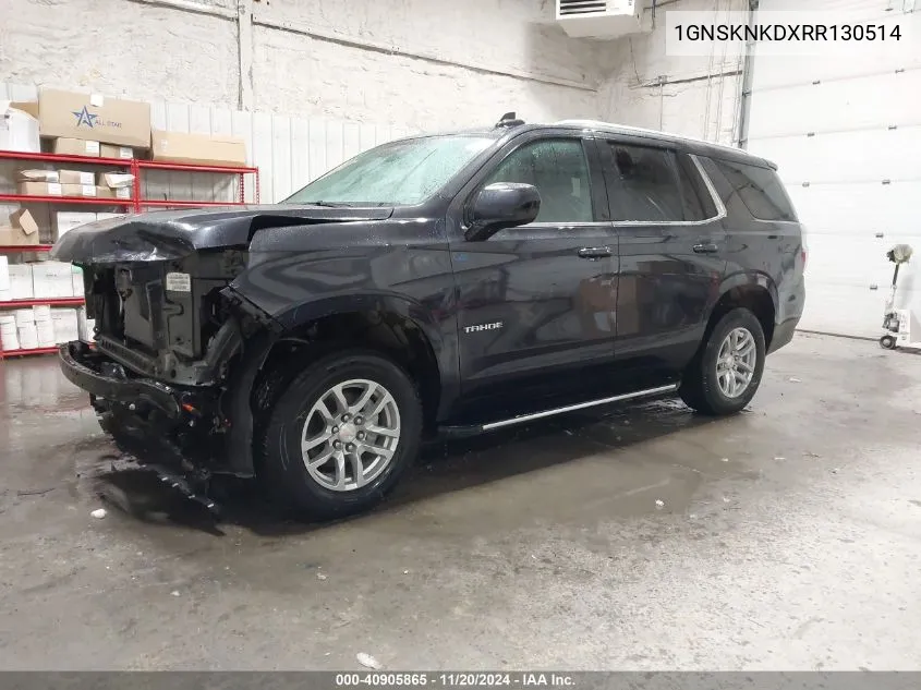 2024 Chevrolet Tahoe 4Wd Lt VIN: 1GNSKNKDXRR130514 Lot: 40905865