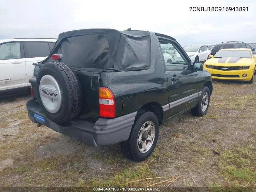 2001 Chevrolet Tracker VIN: 2CNBJ18C916943891 Lot: 40497160