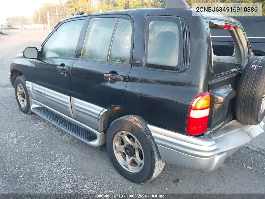 2001 Chevrolet Tracker Lt VIN: 2CNBJ634916910886 Lot: 40516719