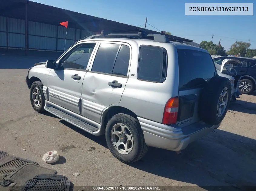 2001 Chevrolet Tracker Lt VIN: 2CNBE634316932113 Lot: 40529071