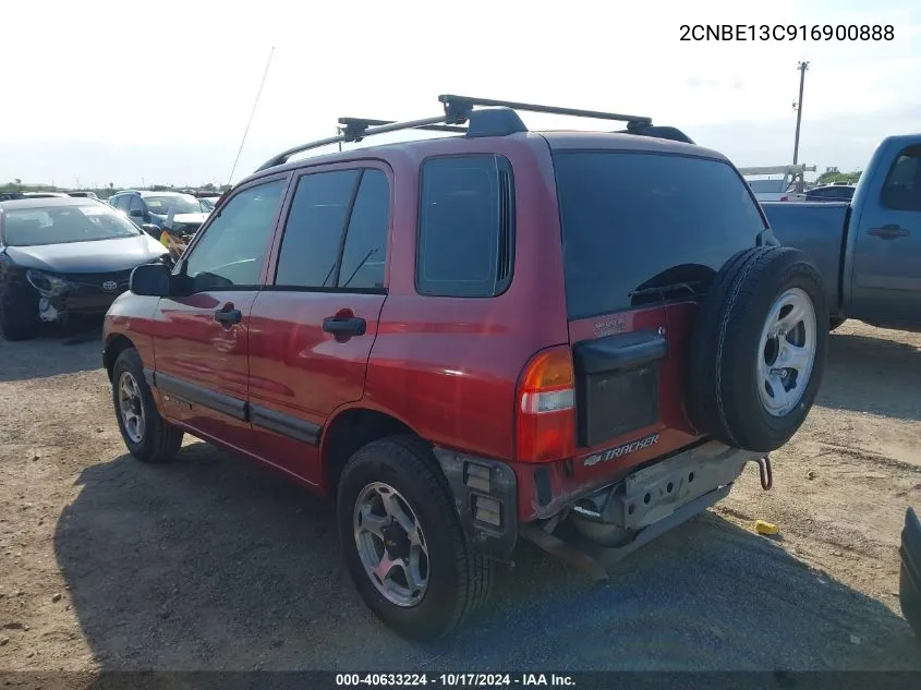 2001 Chevrolet Tracker VIN: 2CNBE13C916900888 Lot: 40633224