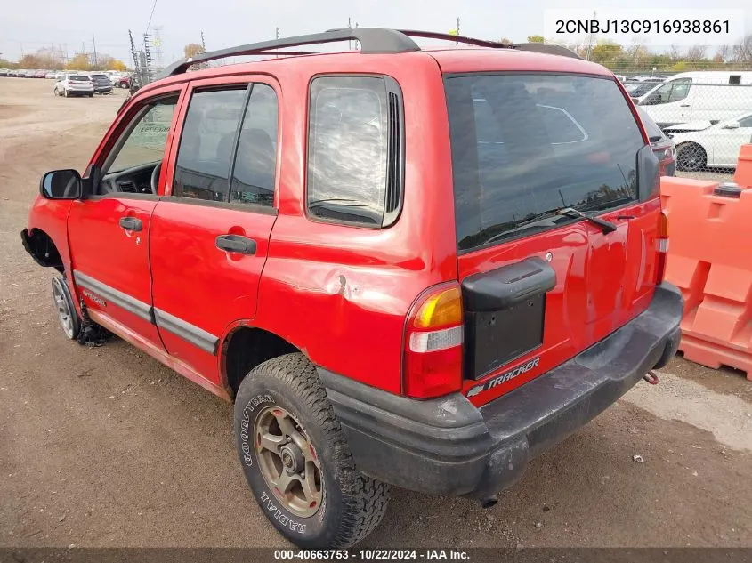 2001 Chevrolet Tracker Hard Top Base VIN: 2CNBJ13C916938861 Lot: 40663753