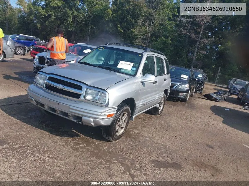 2002 Chevrolet Tracker Hard Top Lt VIN: 2CNBJ634626920650 Lot: 40299800