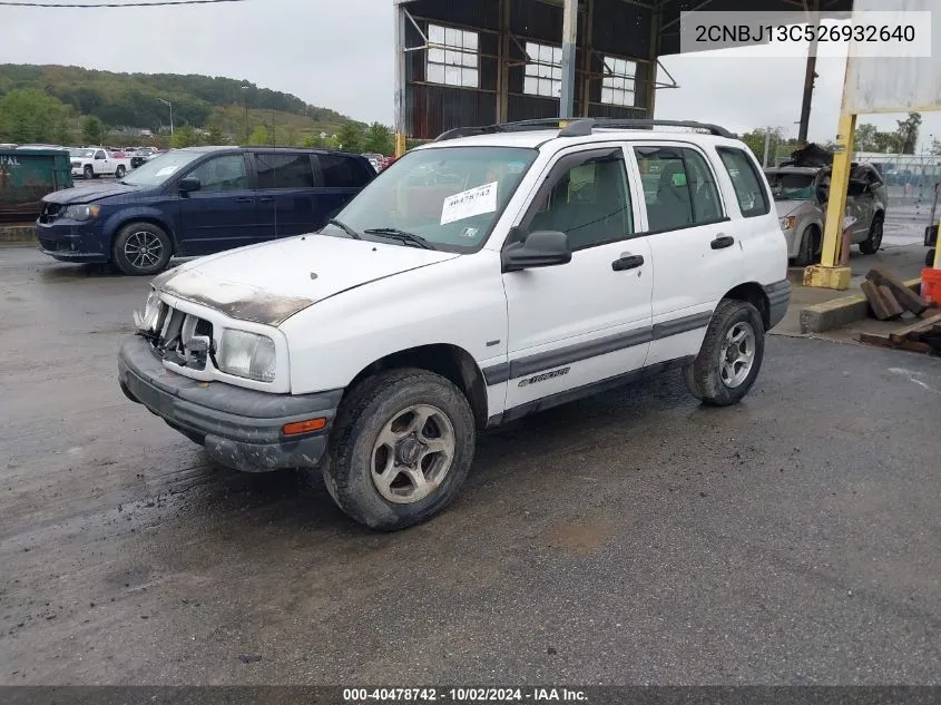 2002 Chevrolet Tracker Hard Top Base VIN: 2CNBJ13C526932640 Lot: 40478742