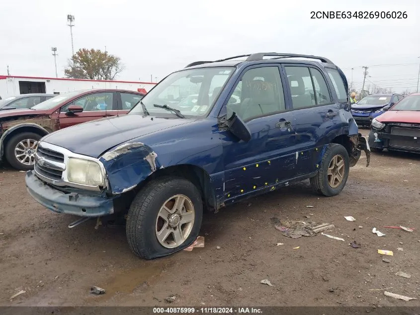 2002 Chevrolet Tracker Hard Top Lt VIN: 2CNBE634826906026 Lot: 40875999