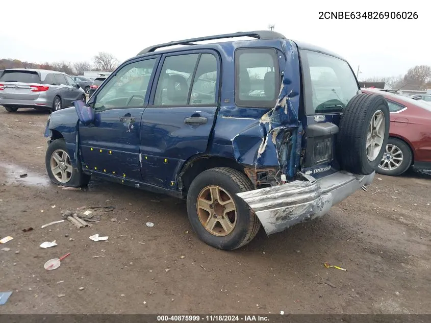 2002 Chevrolet Tracker Hard Top Lt VIN: 2CNBE634826906026 Lot: 40875999