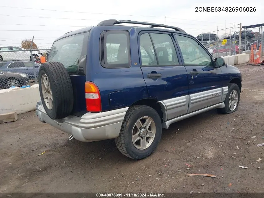 2002 Chevrolet Tracker Hard Top Lt VIN: 2CNBE634826906026 Lot: 40875999