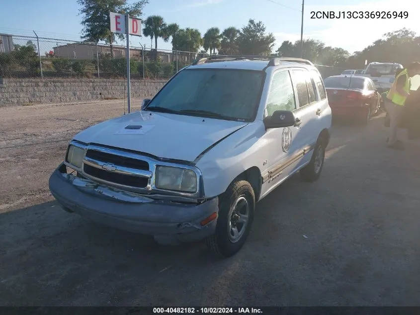 2003 Chevrolet Tracker Hard Top Base VIN: 2CNBJ13C336926949 Lot: 40482182