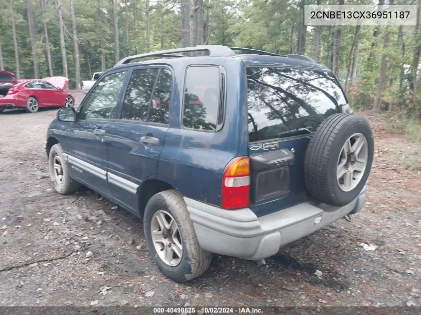 2003 Chevrolet Tracker Hard Top Base VIN: 2CNBE13CX36951187 Lot: 40498825