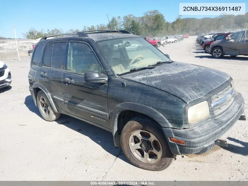 2CNBJ734X36911487 2003 Chevrolet Tracker Hard Top Zr2