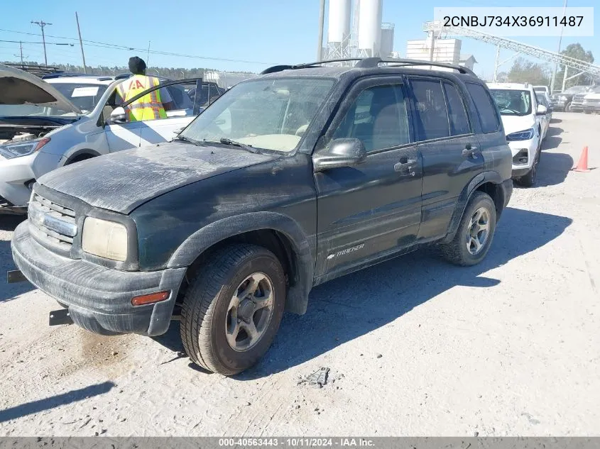 2CNBJ734X36911487 2003 Chevrolet Tracker Hard Top Zr2