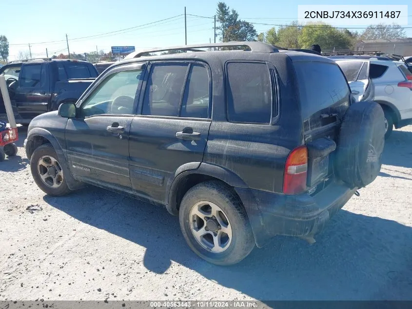 2CNBJ734X36911487 2003 Chevrolet Tracker Hard Top Zr2