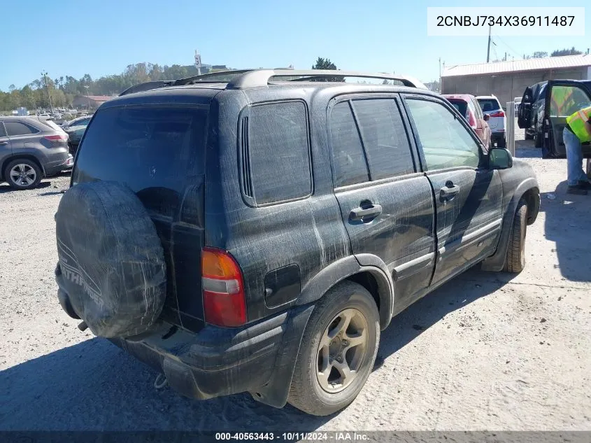 2CNBJ734X36911487 2003 Chevrolet Tracker Hard Top Zr2