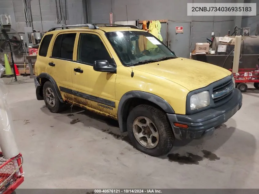 2003 Chevrolet Tracker Hard Top Zr2 VIN: 2CNBJ734036935183 Lot: 40576121