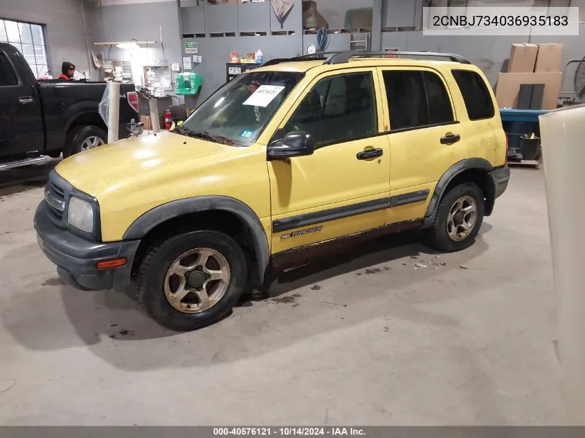 2003 Chevrolet Tracker Hard Top Zr2 VIN: 2CNBJ734036935183 Lot: 40576121