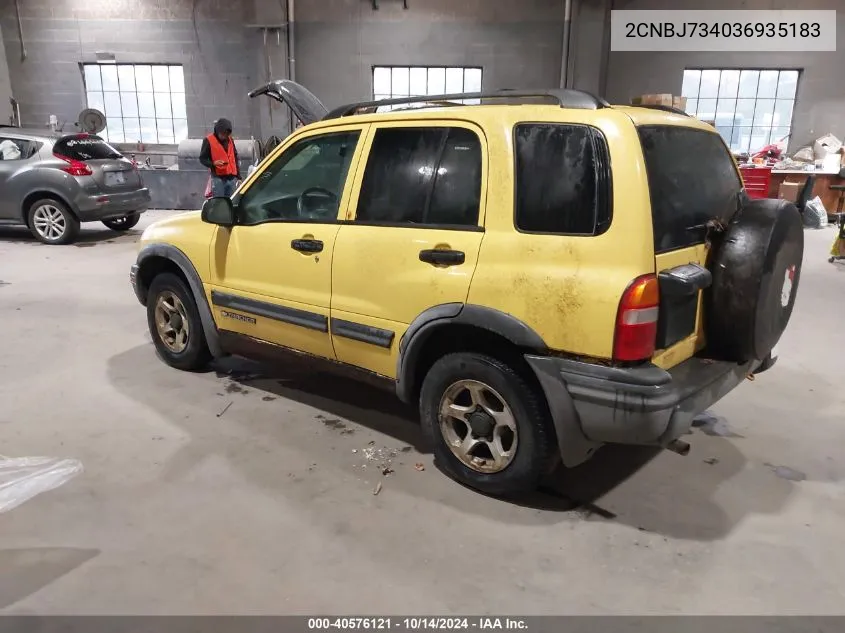 2CNBJ734036935183 2003 Chevrolet Tracker Hard Top Zr2