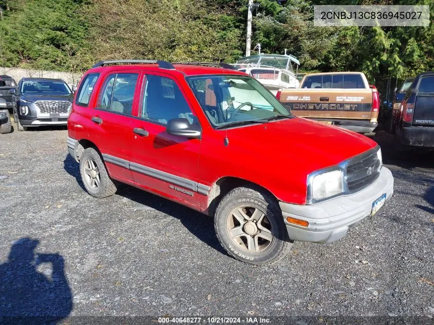 2003 Chevrolet Tracker Hard Top Base VIN: 2CNBJ13C836945027 Lot: 40648277