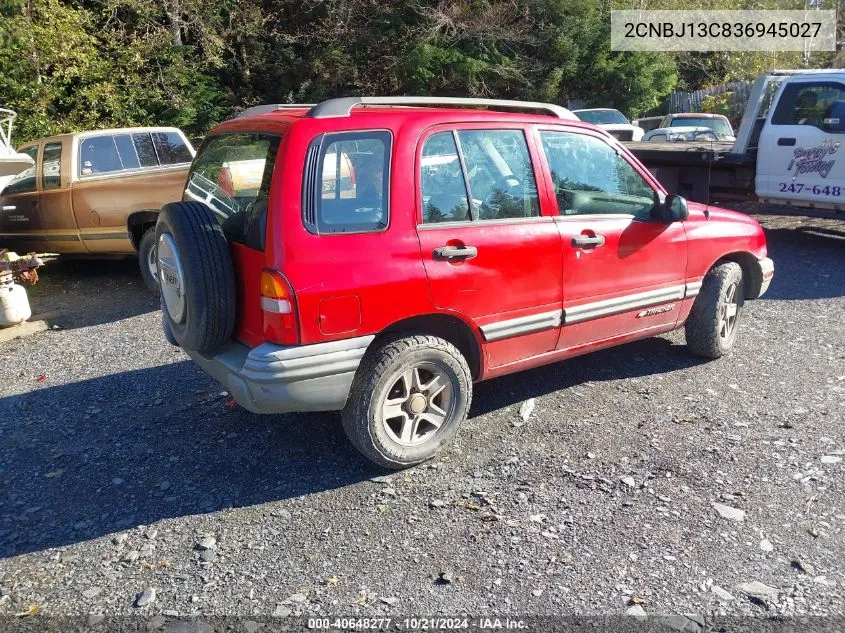 2003 Chevrolet Tracker Hard Top Base VIN: 2CNBJ13C836945027 Lot: 40648277