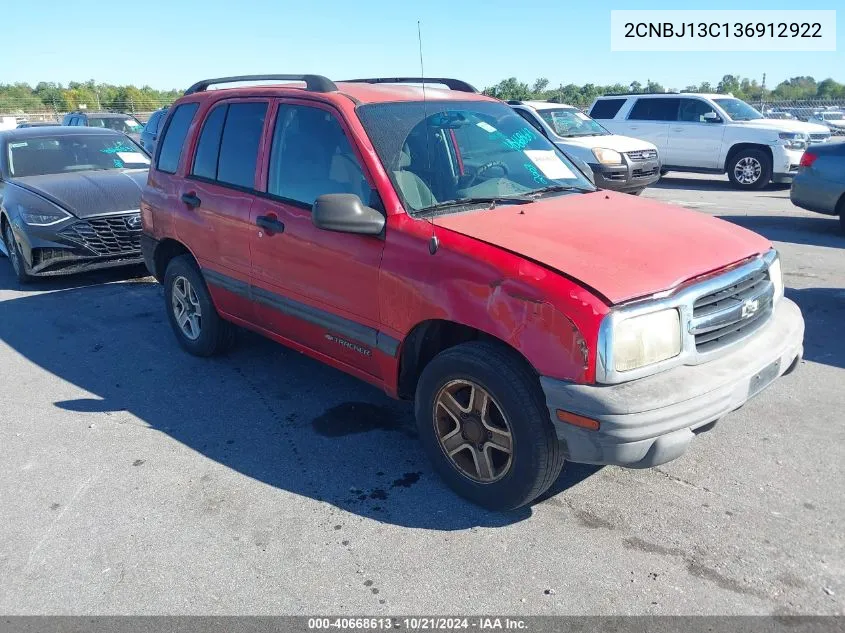 2003 Chevrolet Tracker Hard Top Base VIN: 2CNBJ13C136912922 Lot: 40668613