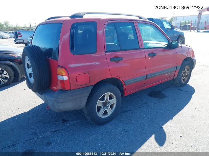 2003 Chevrolet Tracker Hard Top Base VIN: 2CNBJ13C136912922 Lot: 40668613