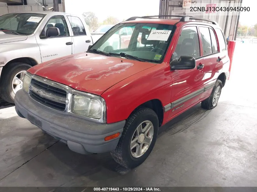 2003 Chevrolet Tracker Hard Top Base VIN: 2CNBJ13C436945090 Lot: 40719443