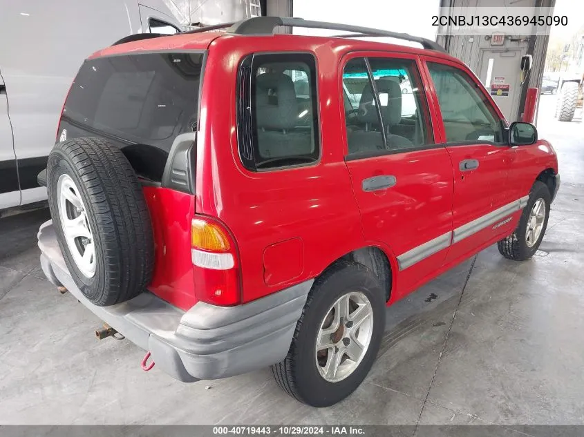 2003 Chevrolet Tracker Hard Top Base VIN: 2CNBJ13C436945090 Lot: 40719443