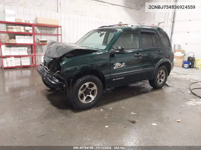 2003 Chevrolet Tracker Hard Top Zr2 VIN: 2CNBJ734836924559 Lot: 40794198