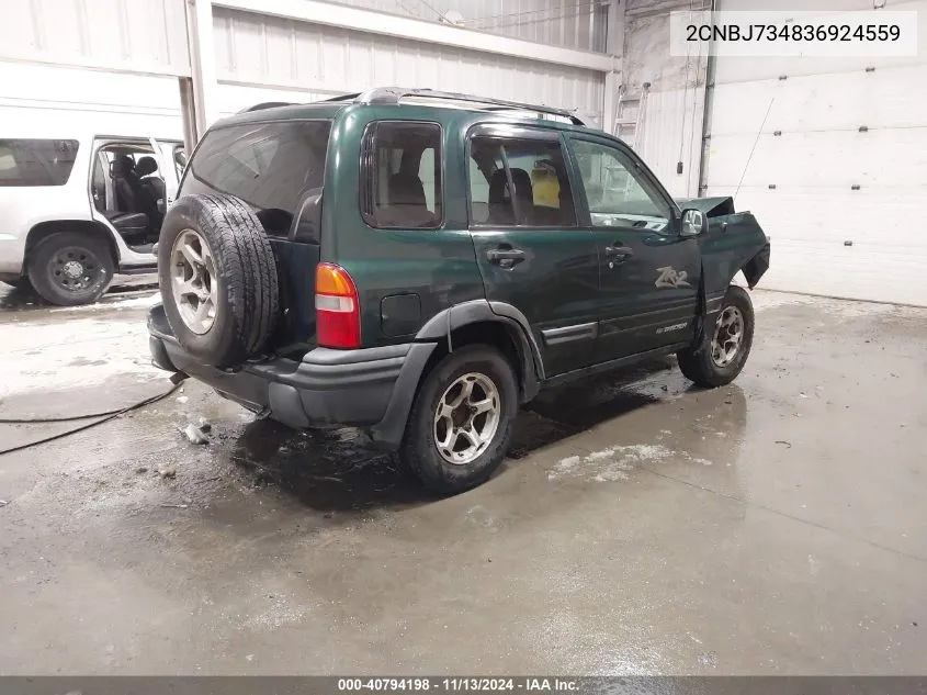 2003 Chevrolet Tracker Hard Top Zr2 VIN: 2CNBJ734836924559 Lot: 40794198