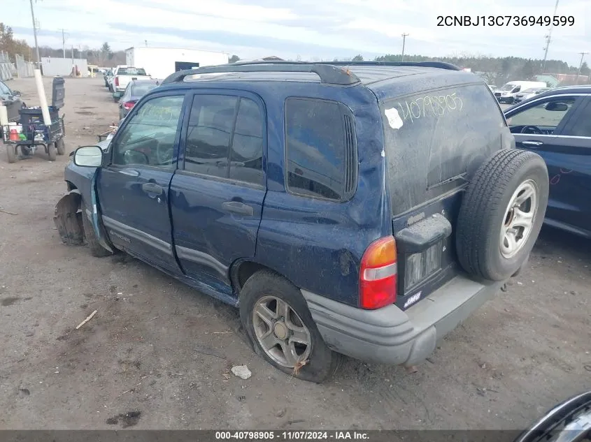 2003 Chevrolet Tracker Hard Top Base VIN: 2CNBJ13C736949599 Lot: 40798905