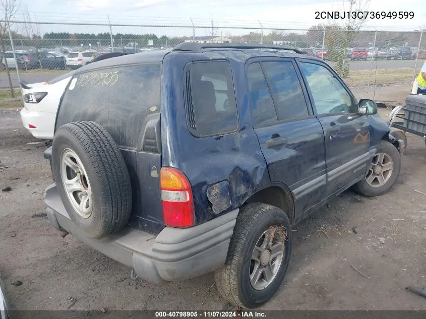 2003 Chevrolet Tracker Hard Top Base VIN: 2CNBJ13C736949599 Lot: 40798905