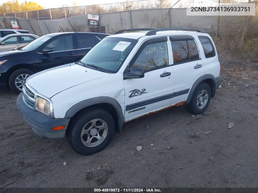 2003 Chevrolet Tracker Hard Top Zr2 VIN: 2CNBJ734136933751 Lot: 40819572