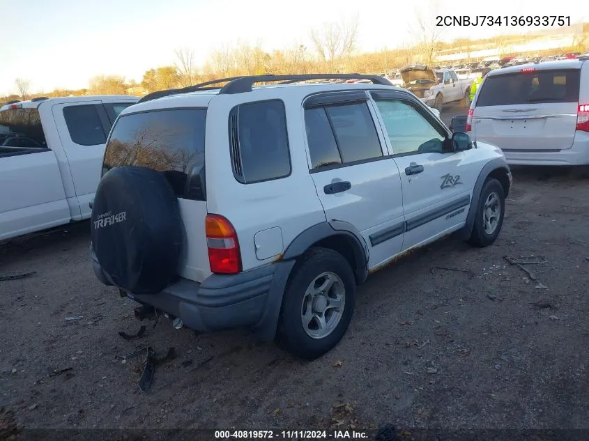 2003 Chevrolet Tracker Hard Top Zr2 VIN: 2CNBJ734136933751 Lot: 40819572