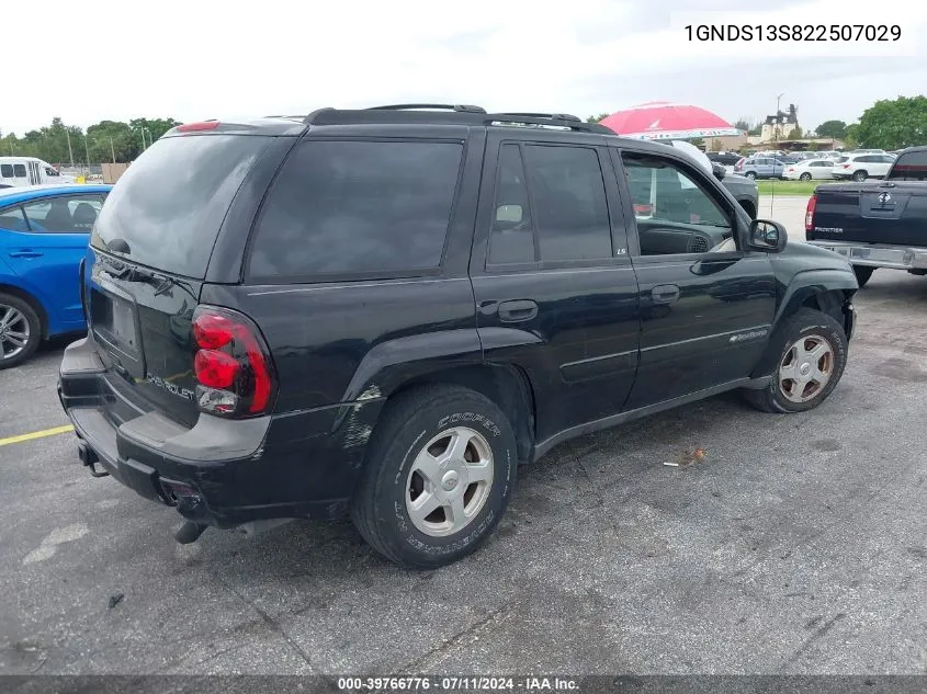 1GNDS13S822507029 2002 Chevrolet Trailblazer Ls