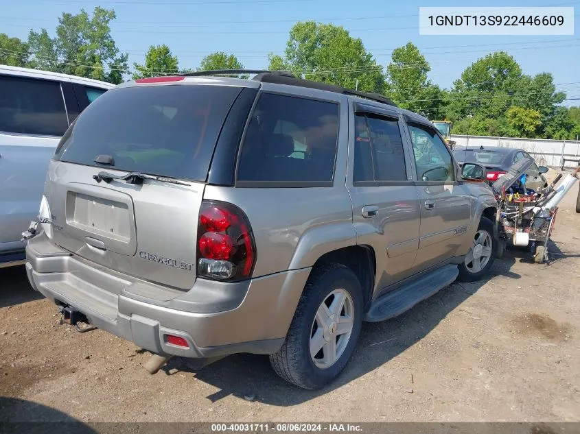 2002 Chevrolet Trailblazer Ltz VIN: 1GNDT13S922446609 Lot: 40031711