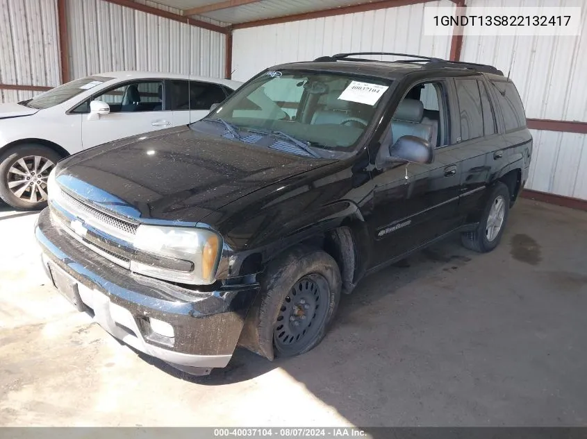 2002 Chevrolet Trailblazer Ltz VIN: 1GNDT13S822132417 Lot: 40037104