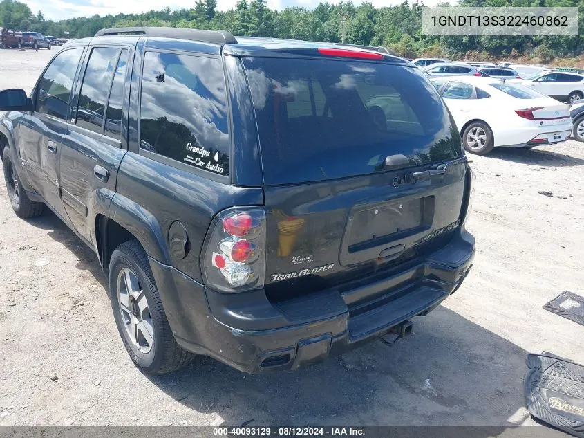 2002 Chevrolet Trailblazer Ls VIN: 1GNDT13S322460862 Lot: 40093129