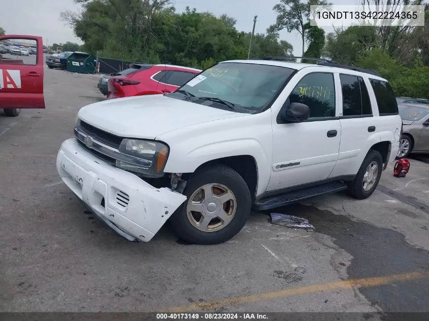 1GNDT13S422224365 2002 Chevrolet Trailblazer Ls