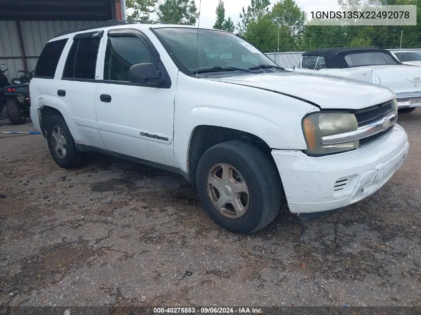 1GNDS13SX22492078 2002 Chevrolet Trailblazer Ls