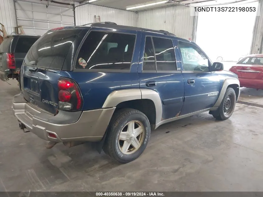 2002 Chevrolet Trailblazer Ltz VIN: 1GNDT13S722198053 Lot: 40350638