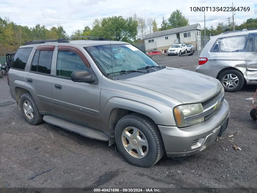 2002 Chevrolet Trailblazer Ls VIN: 1GNDT13S422364769 Lot: 40421696