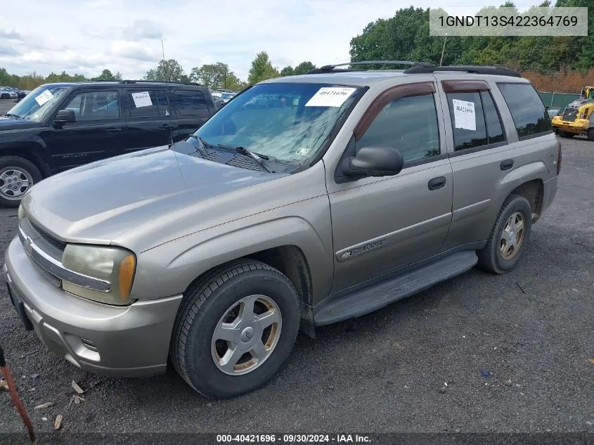 2002 Chevrolet Trailblazer Ls VIN: 1GNDT13S422364769 Lot: 40421696