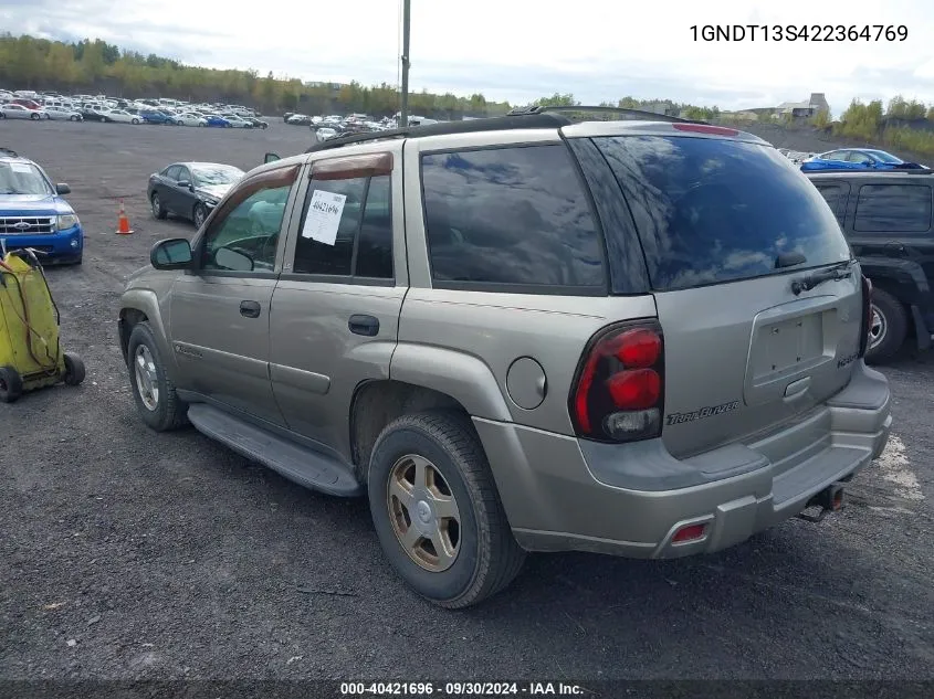 2002 Chevrolet Trailblazer Ls VIN: 1GNDT13S422364769 Lot: 40421696