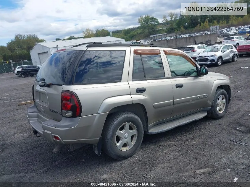 2002 Chevrolet Trailblazer Ls VIN: 1GNDT13S422364769 Lot: 40421696