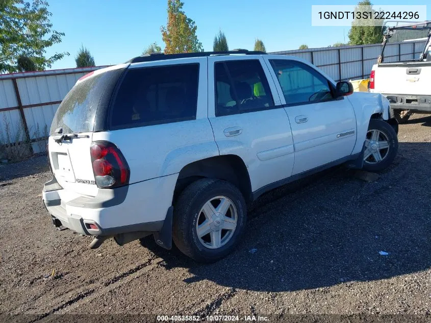 2002 Chevrolet Trailblazer Ltz VIN: 1GNDT13S122244296 Lot: 40535852