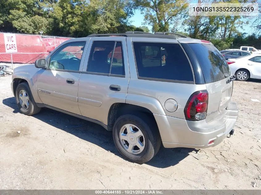 2002 Chevrolet Trailblazer Ls VIN: 1GNDS13S522325269 Lot: 40644185