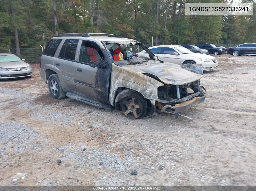 2002 Chevrolet Trailblazer Lt VIN: 1GNDS13S522336241 Lot: 40702841