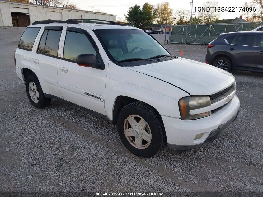 2002 Chevrolet Trailblazer Ltz VIN: 1GNDT13S422174096 Lot: 40783293